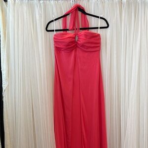 Jolie Halter Coral Wedding Dress